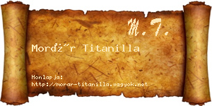 Morár Titanilla névjegykártya